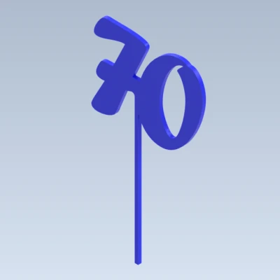 Caketopper sinh nhật 70 tuổi (Kuchentopper 70. Geburtstag)