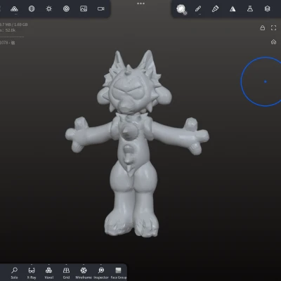 Mô hình tượng Lucario phong cách (stylized lucario figure)
