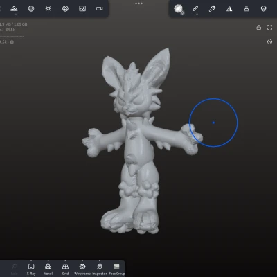 Tượng Cinderace phong cách stylized