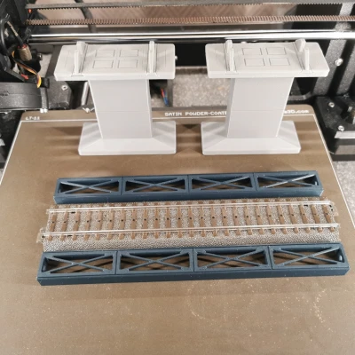 Cầu dàn thép Märklin H0 Rail-C 188mm đoạn thẳng (nhiều chi tiết)