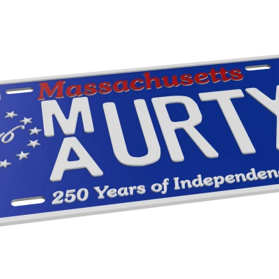 Text Parametric cho Biển Số Massachusetts (Kỷ Niệm 250 Năm)