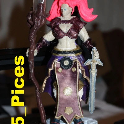 Huge Female wizzard Slized 200mm – Nữ Pháp Sư khổng lồ (sliced)