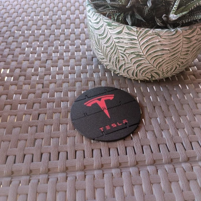 Coaster Flexi Logo Tesla