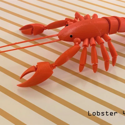 Tôm Hùm Khớp Nối (Articulated Lobster) Print-in-Place