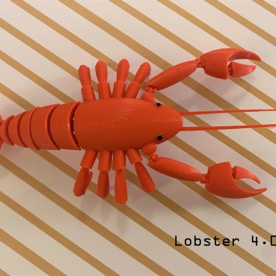 Tôm Hùm Khớp Nối (Articulated Lobster) Print-in-Place