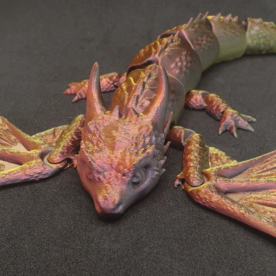 Đồ chơi rồng Baby Smaug khớp nối (Articulated) in liền