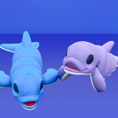 Cá Heo Dễ Thương Khớp Nối (Articulated) – Đồ chơi Flexi Fish Print-in-Place