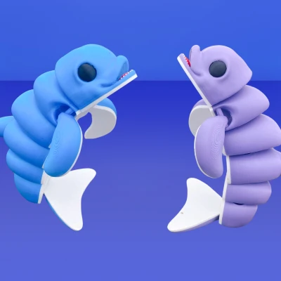 Cá Heo Dễ Thương Khớp Nối (Articulated) – Đồ chơi Flexi Fish Print-in-Place