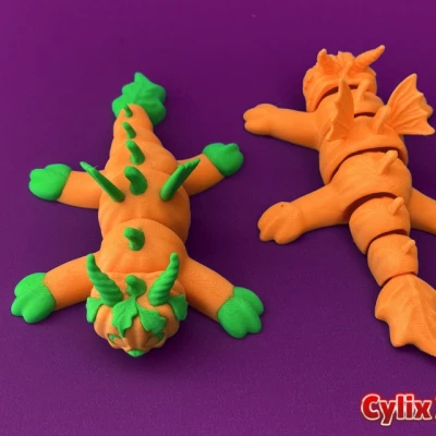 Flexi Pumpkin Dragon | Đồ chơi Halloween khớp cử động