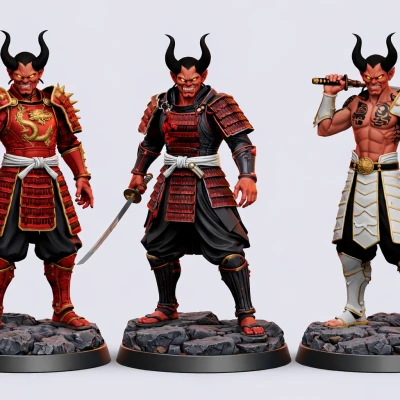 Oni Samurai Élite - Bộ Ba Chiến Binh Quỷ (Pack 3 Figure)