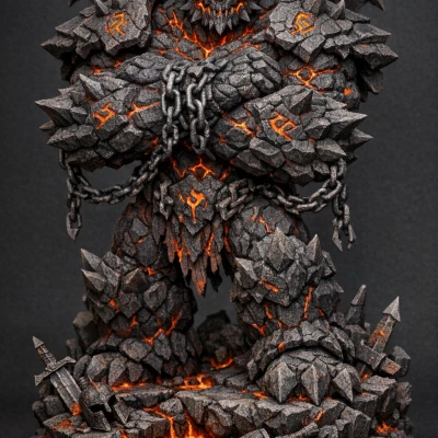 Infernal Lava Golem – Vệ Thần Núi Lửa Khổng Lồ (Guardián Volcánico Masivo)