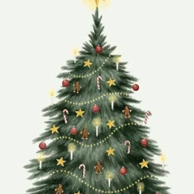 Đồ trang trí mùa đông: người tuyết và cây thông