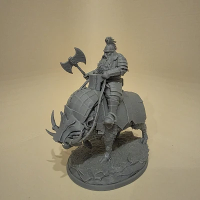 Dain Železná noha – Mô hình 3D chiến binh cưỡi thú bọc giáp