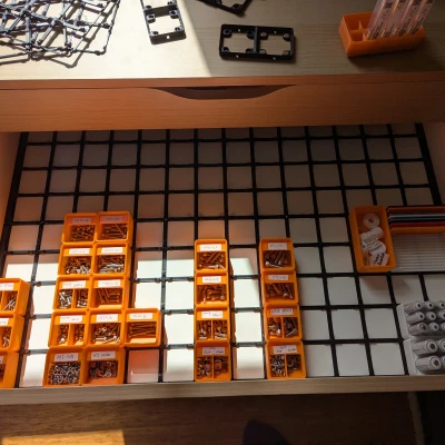 IKEA ALEX Wide Minimal Gridfinity Grid (Lưới Gridfinity tối giản cho ngăn ALEX rộng)