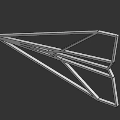 Máy bay giấy 2D nhìn từ trên (Top View)