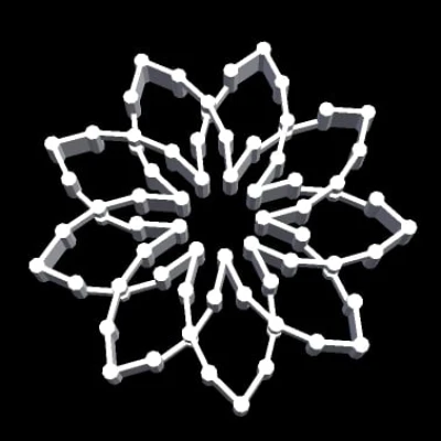 CYLINDER NONAFOIL KNOT 1 – Nút thắt nonafoil dạng hình trụ