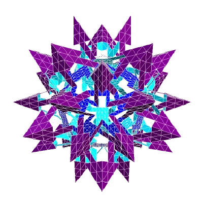 ESCHER RHOMBIC TRIACONTAHEDRAL POLYKNOT 1