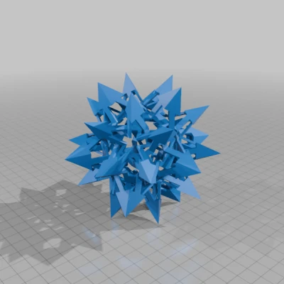 ESCHER RHOMBIC TRIACONTAHEDRAL POLYKNOT 1