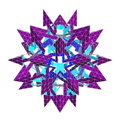 ESCHER RHOMBIC TRIACONTAHEDRAL POLYKNOT 1