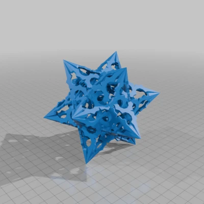 ROELOFS-HOLDEN-ESCHER DODECAHEDRAL STAR POLYLINKNOT 1
