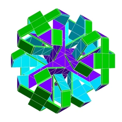ROELOFS CUBOCTAHEDRAL POLYKNOT 3