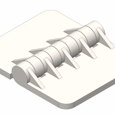 Bản lề 3D in một khối (single-piece 3D-printed hinge)