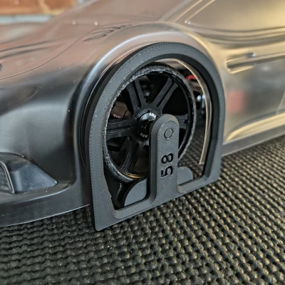 Dưỡng Vòm Bánh (Wheel Arch) 58mm cho Touring Car Dùng Foam Tire