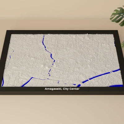 Amagasaki, City Center, Nhật Bản - Mô hình thu nhỏ 3D