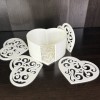 Miếng lót ly hình trái tim + Giá đựng - Thumbnail 1