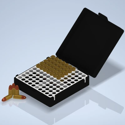 Hộp đạn 9 mm Luger (100 viên) xếp chồng, liên kết được