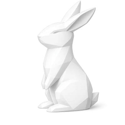 Thỏ Phục Sinh Tối Giản (Minimalist Easter Bunny) – Model 3D phong cách hiện đại