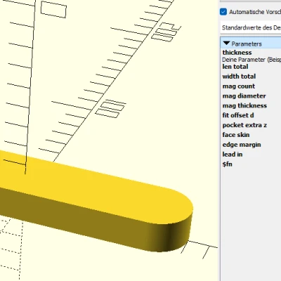 Móc treo chìa khóa nam châm parametric