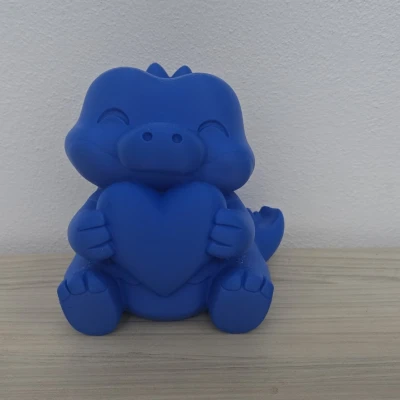 Mô Hình Cá Sấu Xanh Dễ Thương Ôm Trái Tim