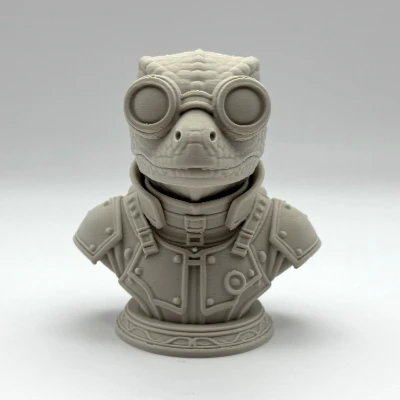 Tượng Bán Thân Thằn Lằn Steampunk (Steampunk Lizard Bust)