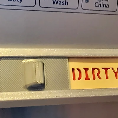 Bảng báo máy rửa chén sạch/bẩn dạng trượt – đế nghiêng & phẳng