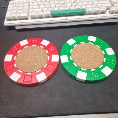 Đế lót ly Poker Chip (Poker Chip Coaster)