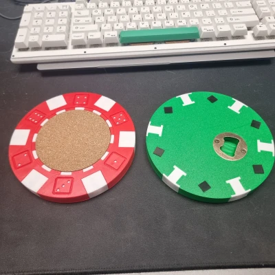 Đế lót ly Poker Chip (Poker Chip Coaster)