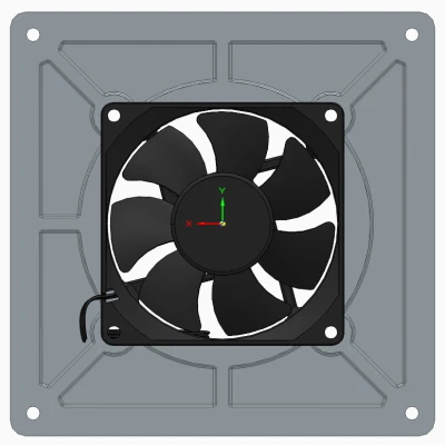 Adapter quạt 80mm canh giữa lên lỗ case 140mm