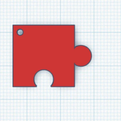 Móc khóa mảnh ghép puzzle (Puzzle Keychain) in 3D