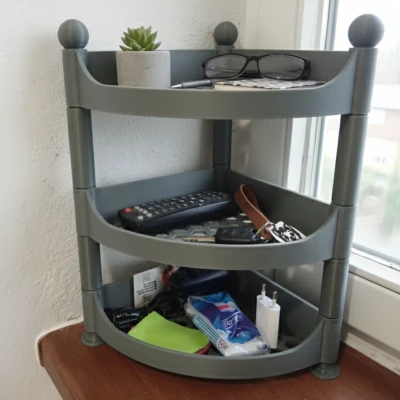 Hệ thống kệ góc dạng module (Modular Corner Shelf System)