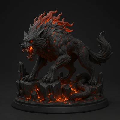 Carcharoth – Největší Vlk Morgotha (Mini fantasy in 3D)