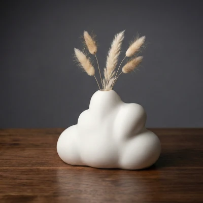 Cloud Vase – Chậu/Bình in 3D tối giản hiện đại hình mây, in nhanh không cần support