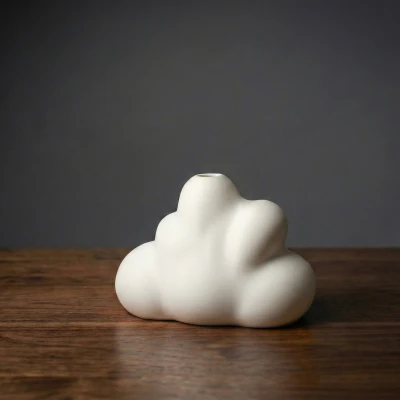 Cloud Vase – Chậu/Bình in 3D tối giản hiện đại hình mây, in nhanh không cần support