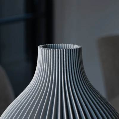 Bình LOUISE – Bình hoa dáng cầu gân sọc (Ribbed Spherical Vase)