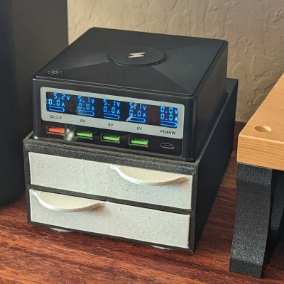 Tủ nhỏ kèm 2 ngăn kéo cho bộ nguồn/sạc PinePower