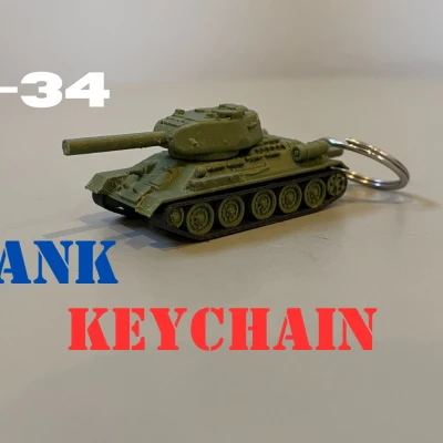 Móc khóa xe tăng T-34 (T-34 Tank Keychain)
