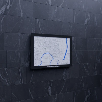 Christchurch, Dallington (New Zealand) - Miniature địa hình in 3D