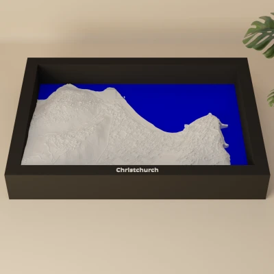 Christchurch, Sumner, New Zealand - 3D Miniature (Mô hình thu nhỏ địa hình 3D)