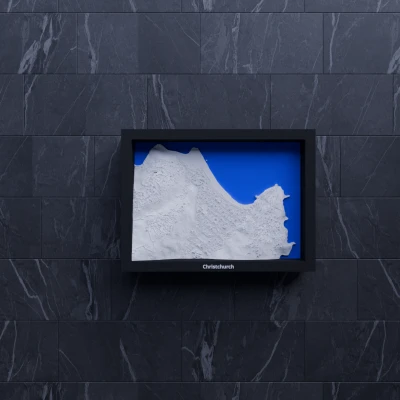 Christchurch, Sumner, New Zealand - 3D Miniature (Mô hình thu nhỏ địa hình 3D)