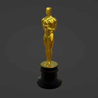 Tượng Oscar Phong Cách Low-Poly